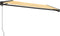 vidaXL - Luifel - uittrekbaar - 4x3 - m - stof - en - aluminium - geel - en - wit