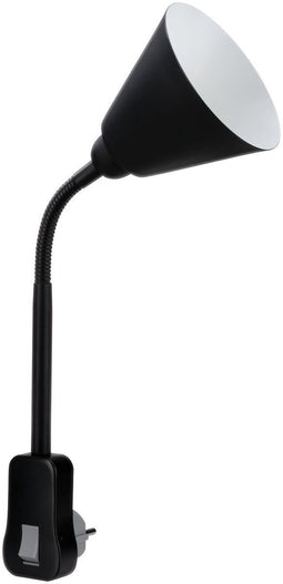 Paulmann Junus - Stekkerlamp - Flexibele arm E14 - Zwart