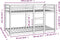 vidaXL - Stapelbed - 90x190 - cm - massief - grenenhout - zwart