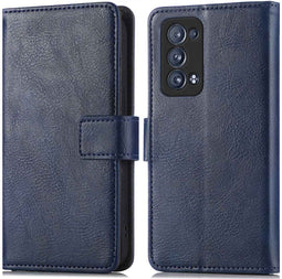 iMoshion Hoesje Geschikt voor Oppo Reno 6 Pro 5G Hoesje Met Pasjeshouder - iMoshion Luxe Bookcase - Donkerblauw