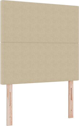 vidaXL - Hoofdbord - Effen - Ontwerp - Lichtgroen - Grijs - 100 - cm - Katoenachtige - Stof