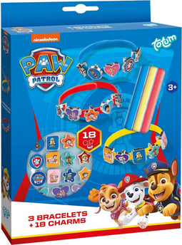 Totum PAW Patrol - Schuifarmbandjes maken - 3 armbandjes met 18 bedels