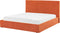VION - Bed met opbergruimte - Oranje - 180 x 200 cm - Fluweel