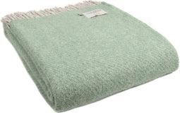 Plaid groen met lichtgrijs gemêleerd, 100% wol, Boa Sea Green