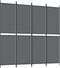 vidaXL - Kamerscherm - met - 4 - panelen - 200x200 - cm - stof - antracietkleurig