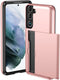 imoshion Hoesje Geschikt voor Samsung Galaxy S22 Hoesje - Ruimte voor 2 pasjes - imoshion Backcover met pasjeshouder - Rosé Goud