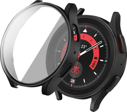 imoshion Screenprotector - Geschikt voor Samsung Galaxy Watch 6 44mm - Full Cover Hard Case / Beschermend Hoesje - Zwart
