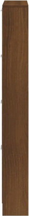 vidaXL - Schoenenkast - 59x17x150 - cm - bewerkt - hout - bruin - eikenkleur