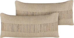 LUINA - Sierkussen set van 2 - Beige - 45 x 45 cm - Jute