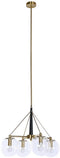 Plafondlamp DKD Home Decor 50 x 50 x 144 cm Kristal Gouden Metaal 50 W