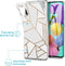 iMoshion Hoesje Geschikt voor Samsung Galaxy A51 Hoesje Siliconen - iMoshion Design hoesje - Wit / Meerkleurig / Goud / White Graphic