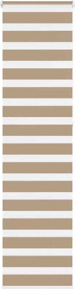 vidaXL - Zebra - Blind - 60x230 - cm - stofbreedte - 55,9 - cm - polyester - zandbruin