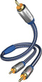 Inakustik 0040802 - RCA Mannelijk 2 x RCA Mannelijk - 2 m Magnetisch afgeschermd - Blauw (2 stuks)