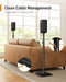 Speaker Stand PGSS12 - Verstelbaar tot 106,7 cm - Draagvermogen 6 kg - Zwart