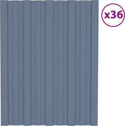vidaXL - Dakpanelen - 12 - st - 80x45 - cm - gegalvaniseerd - staal - bruin