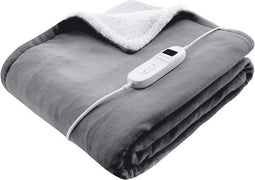 Bloomfold Elektrische Deken - 1 Persoons - 9 Warmtestanden - Grijs (160 x 130 cm)
