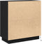 vidaXL - Dressoir - met - LED - Zwart - Eiken - 71x34,5x75 - cm - Gelaagd - Hout