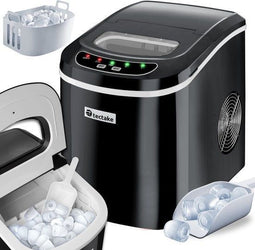 Tectake IJsblokjesmaker - 12-15 kg ijs per 24 uur - Zwart