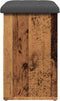 vidaXL - Schoenenbank - 62x32x50 - cm - bewerkt - hout - oud - houtkleurig