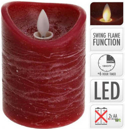 Ledkaars Dansvlam Rood + Timer