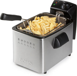 DOMO DO465FR - Friteuse 4L - Kijkvenster en geurfilter - Roestvrijstaal