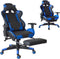 Gamestoel Thomas met voetsteun - bureaustoel racing gaming - ergonomisch - zwart blauw