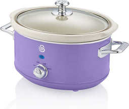 Swan Retro Slowcooker – 3,5 Liter Inhoud – Paars