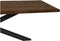 Rechthoekige eettafel tuin - 220x100x76 - Naturel/zwart - Teak/metaal