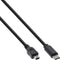 InLine 0.5m - USB2.0-C naar USB2.0 Mini-B - Zwart