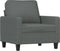 vidaXL Fauteuil 60 cm stof donkergrijs