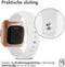 imoshion Siliconen Sport bandje - Geschikt voor Fitbit Versa Lite, Versa 2 - Wit - One Size