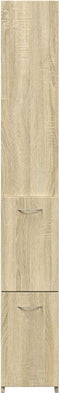 vidaXL - Badkamerkast - 25x26,5x170 - cm - bewerkt - hout - sonoma - eikenkleurig