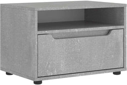 vidaXL - Tv-meubel - VISNES - 60x40x38 - cm - bewerkt - hout - betongrijs