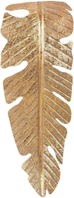 PTMD Asis Wandlamp Blad - 71 x 25 x 13,5 cm - Ijzer - Goud