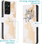 iMoshion Hoesje Geschikt voor Samsung Galaxy S21 Ultra Hoesje Met Pasjeshouder - iMoshion Design Softcase Bookcase - Wit / Meerkleurig / Goud / Let's Go Travel White