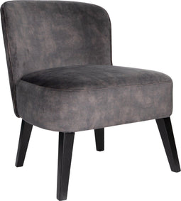 PTMD Nikki Laag Stoel - 64 x 67 x 74 cm - Fauteuil - Hout - Zwart