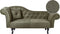 LATTES II - Chaise longue - Olijfgroen - Linkerzijde - Fluweel