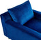 GUERET - Chaise longue - Blauw - Symmetrisch - Fluweel
