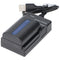 USB charger compatible with Sony FM50 battery, FM55H, F550, Panasonic VBD1, JVC V607