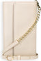 Selencia Hoesje Geschikt voor iPhone 12 Pro / 12 Hoesje Met Pasjeshouder - Selencia Tierra Uitneembare Slang Clutch - Wit
