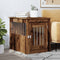 vidaXL - Hondenbench - 55x75x65 - cm - bewerkt - hout - oud - houtkleurig