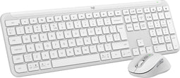 Logitech MK950 - Draadloze Toetsenbord en Muis Combo - Stille ervaring en aanpasbare sneltoetsen - Wit