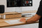 Oakywood Desk Shelf - Massief Eiken / Zwart - Echt Hout Dual Monitor Standaard Beeldschermverhoger Clean Desk Ergonomisch Stijlvol