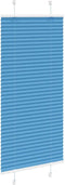 vidaXL - Plissé - rolgordijn - 55x100 - cm - stofbreedte - 54,4 - cm - polyester - blauw