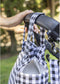 Organizer tas voor kinderwagen Mi bollito Zwart Vichy 10 x 35 x 35 cm