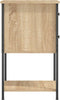 vidaXL - Nachtkastje - 32x42x70 - cm - bewerkt - hout - sonoma - eikenkleurig
