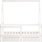 vidaXL - Kinderbedframe - met - lades - 70x140 - cm - massief - grenenhout - wit