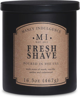 Colonial Candle – Manly Indulgence Classic - Fresh Shave - 467 gram - Vaderdag cadeau