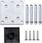 vidaXL - Schuttingset - 2 - vierkant - en - 1 - schuin - 446x186 - cm - HKC - grijs