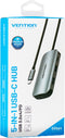 Vention TNBHB - USB Hub - 4x USB 3.2 (Gen1, 5Gb/s) - Grijs